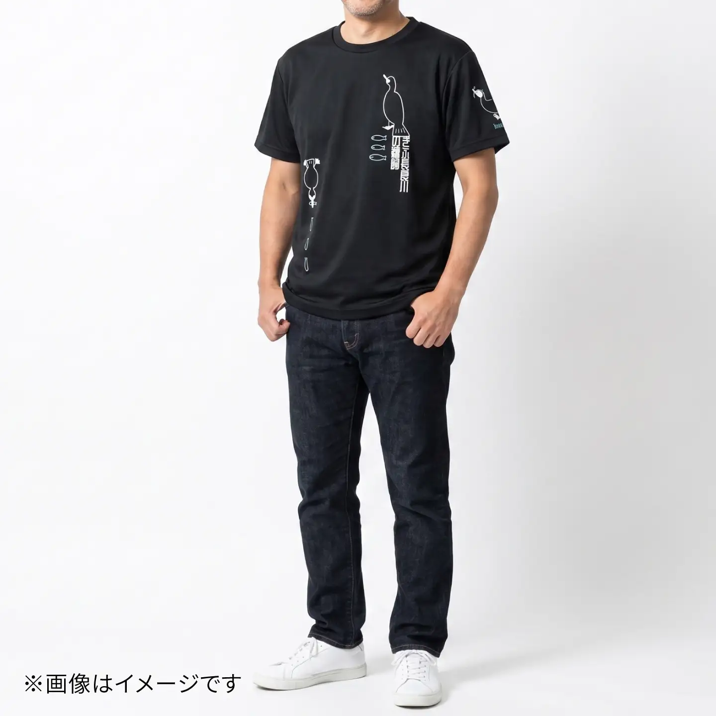 ぎふ長良川の鵜飼＆観光PRオリジナルTシャツ 【カラー：黒色 サイズ：L】 岐阜市 / 鵜飼観覧船事務所[ANBA016]
