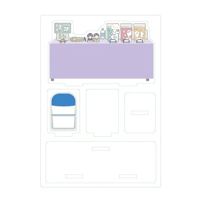 アクリルぱぺスタンド（ぱぺスタ）パステルイエロー