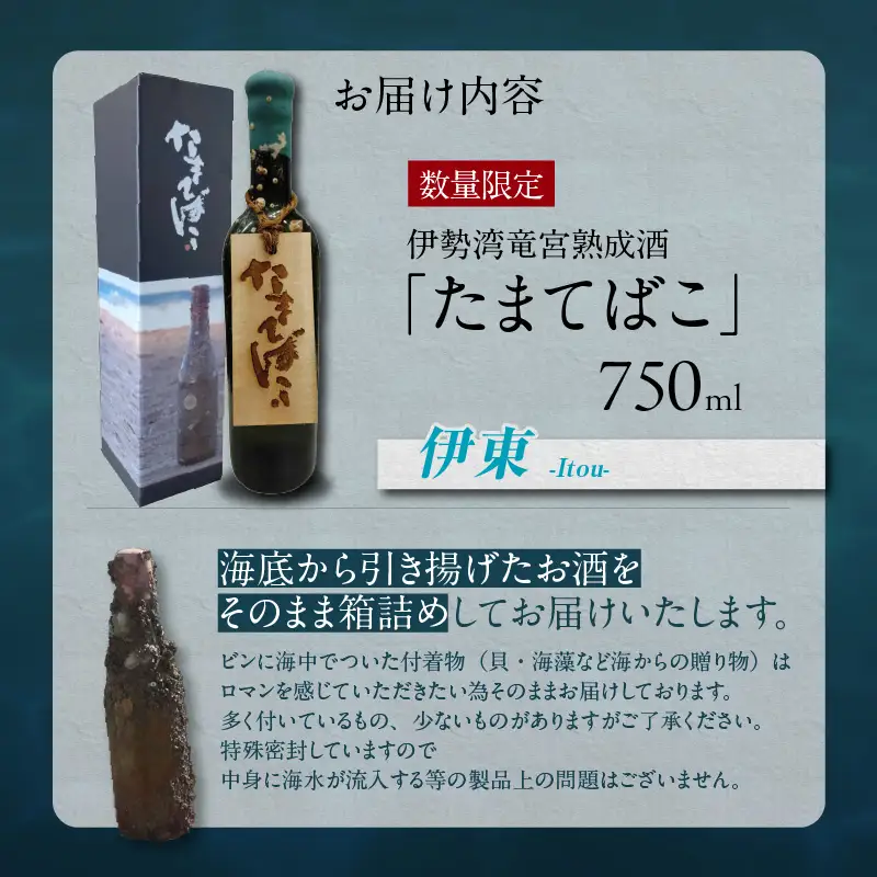 【テレビで紹介！】伊勢湾竜宮熟成酒「たまてばこ」【伊東】│日本酒 酒 常滑市