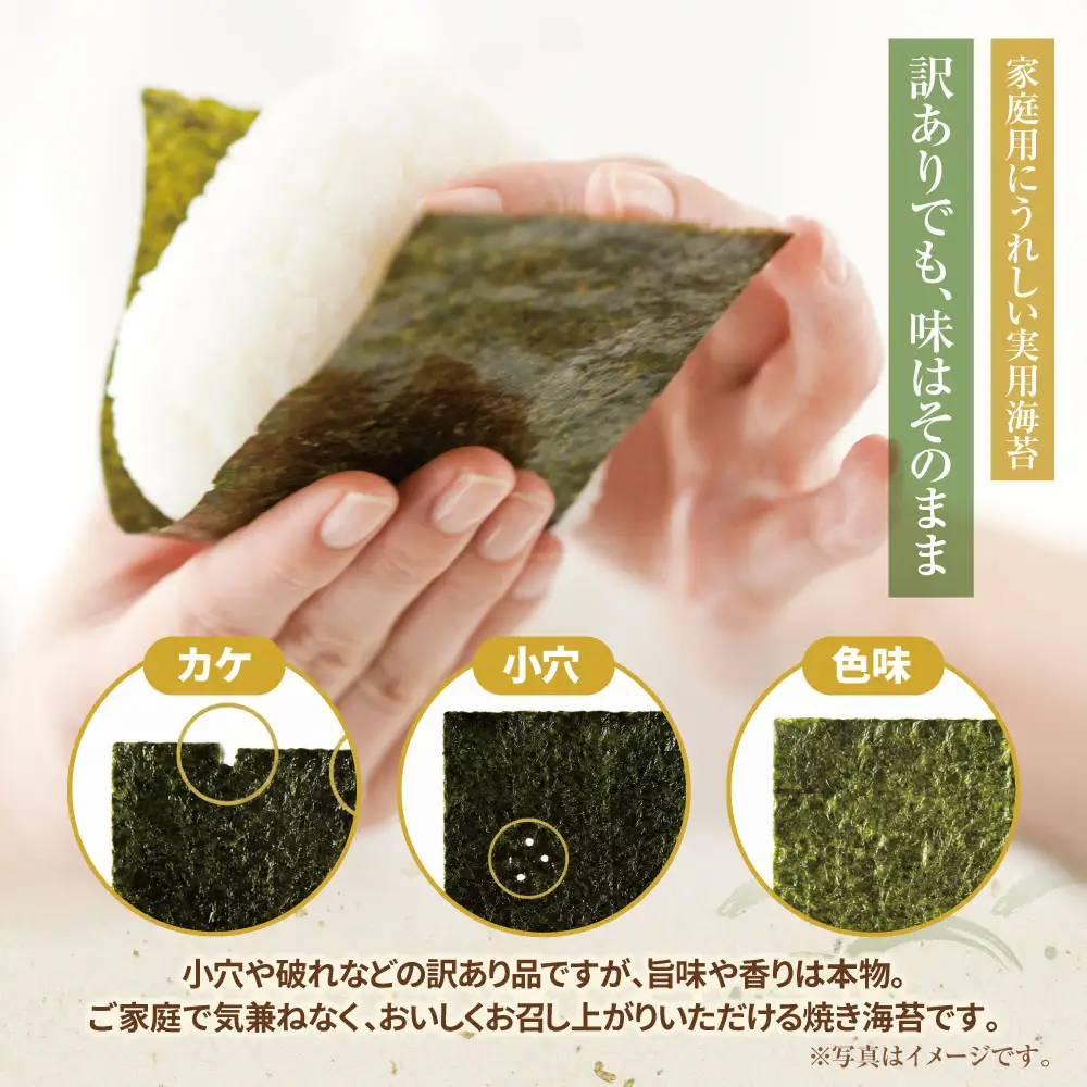 Z59-95-01 定期便 福岡有明のり 【竹】わけあり 焼き海苔 (全形20枚)【年2回】