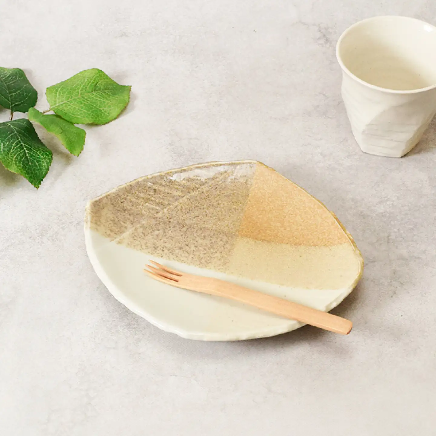 【美濃焼】山びこ 角櫛目型 取皿 4枚セット【カネ定製陶】 プレート 食器セット 和食器[MEI325]