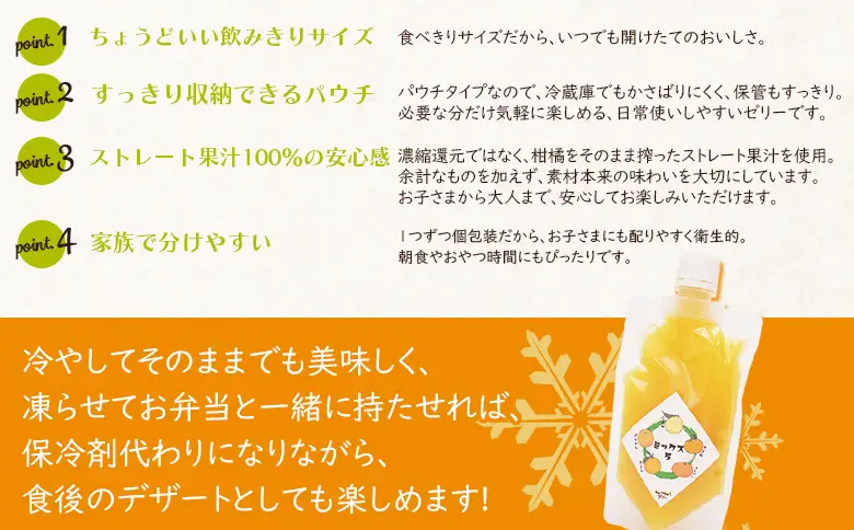 ＜つるんと食感の飲む柑橘ゼリー 2個＞『1か月以内に順次発送予定』果物ゼリー くだもの ゼリー パウチ みかん 蜜柑 デザート スイーツ おやつ のむ ストレート 果汁 100％ 食感 ぷるぷる お楽しみ 渡江から一歩を踏み出す会 愛媛県 西予市 【常温】ATI0054