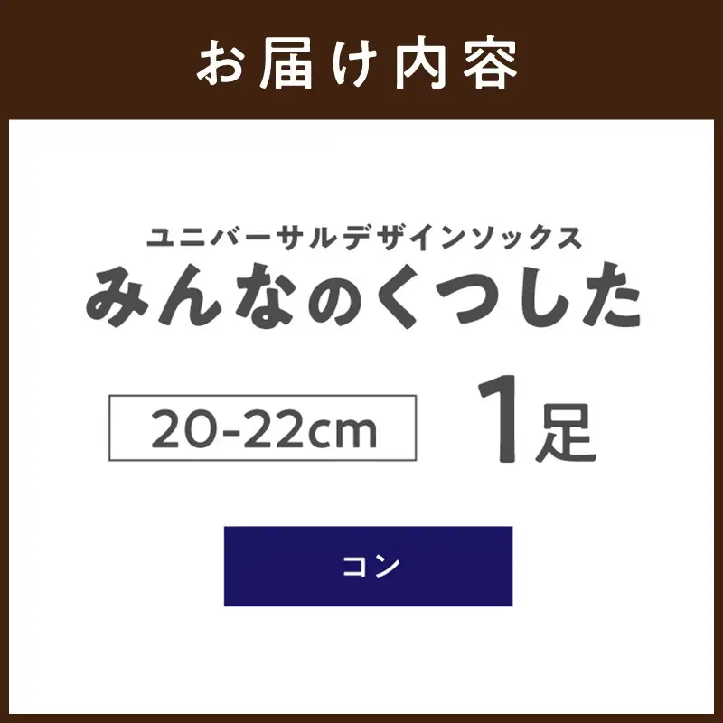 みんなのくつした 1足(20-22cm)【コン】【2500T16801_02】