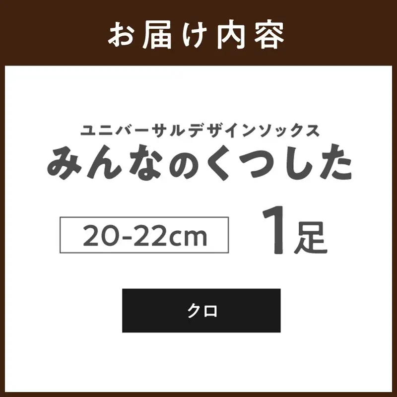 みんなのくつした 1足(20-22cm)【クロ】【2500T16801_04】