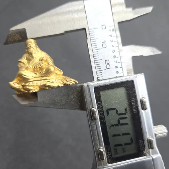 【造幣局ホールマーク入り】【純金】寿老人　大 15~16g　【甲斐石和温泉七福神】　252-028