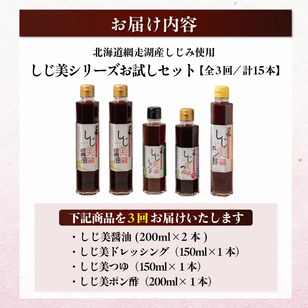 【定期便】しじ美シリーズお試しセット全3回 OSH019