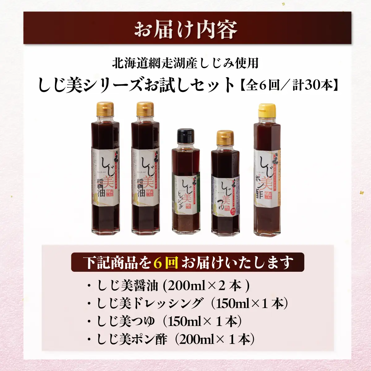 【定期便】しじ美シリーズお試しセット全6回 OSH022