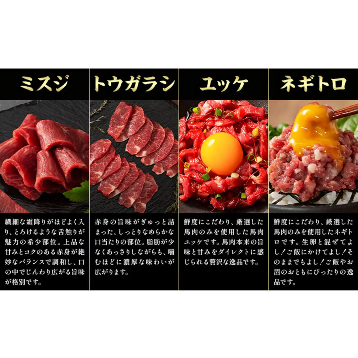 馬肉 フジチクオリジナル 希少部位 と 贅沢な ふじ馬刺し 厳選 セット 亀井通産株式会社《30日以内に出荷予定(土日祝除く)》 熊本県 菊池市 肉 馬肉 メン 大トロ 中トロ ヒレ シャトーブリアン ロース ランプ 上赤身 ふじ馬刺し セット 食べ比べ