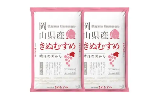 【 令和7年産 】 岡山県産 きぬむすめ 10kg （ 5kg × 2袋 ） お米 米 こめ 白米 白飯 飯 ご飯 おにぎり ブランド米 ブランド 国産 コメ