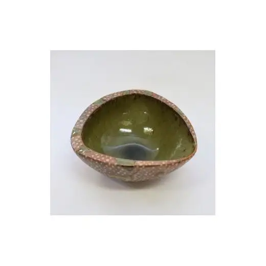 釉彩鉢 和食器 深皿 陶芸品《受注制作》中鉢 変形 三角 深皿 皿 和食器 おすすめ モダン おしゃれ 煮物 サラダボール 陶芸 手作り 陶器 装飾品 陶芸作家