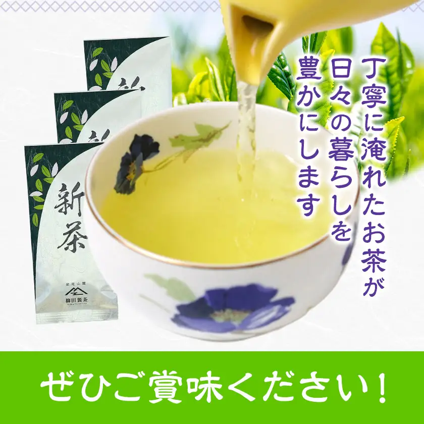 若蒸煎茶 さえみどり 新茶 80g×3袋 柳田製茶 《5月上旬より順次出荷予定(土日祝除く)》