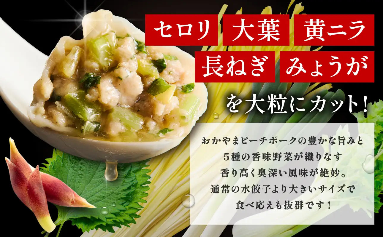 香味水餃子 20個（タレ無し）【餃子】