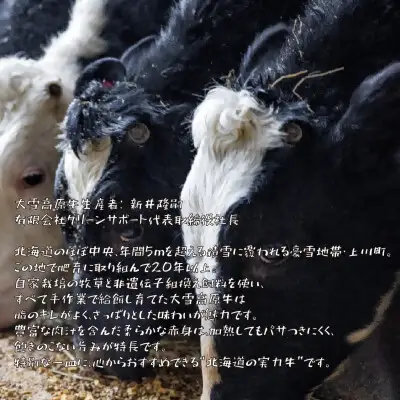 大雪高原牛100%　冷凍ハンバーグ 男前な超粗挽き150g ×5個　発酵の力で旨み凝縮！ガクヤバーガー監修