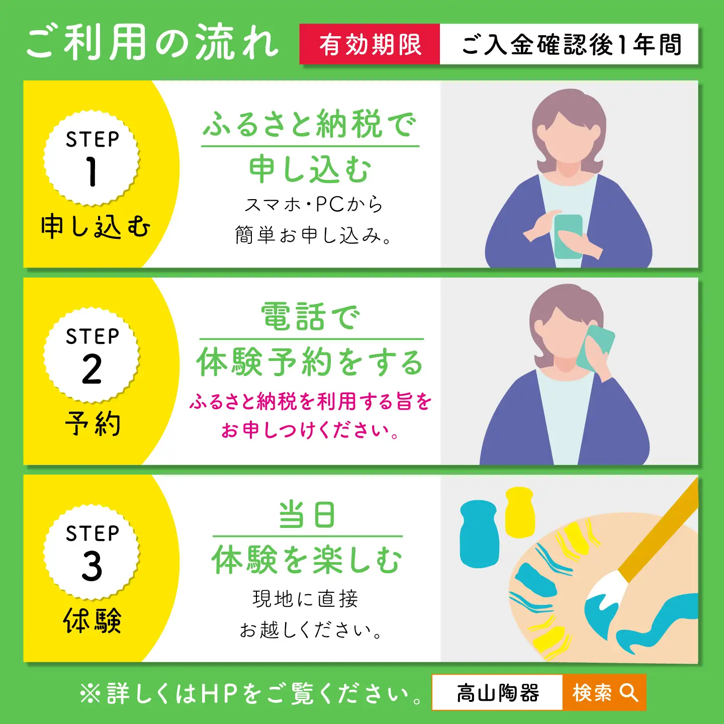 【体験】波佐見焼 下絵付け体験 1名様分 長崎県波佐見町【The Chimney Workshop】[WG01]
