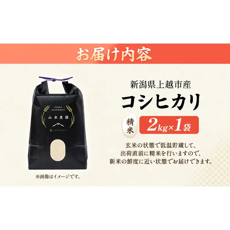 【先行予約】特別栽培米 コシヒカリ 2kg 山本農園 コシヒカリ