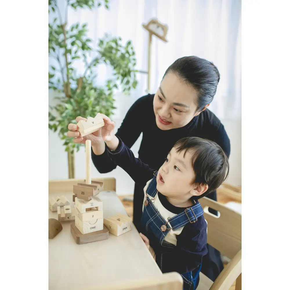 国産檜 IKONIH／アイコニー ナンバータワー 子ども おもちゃ