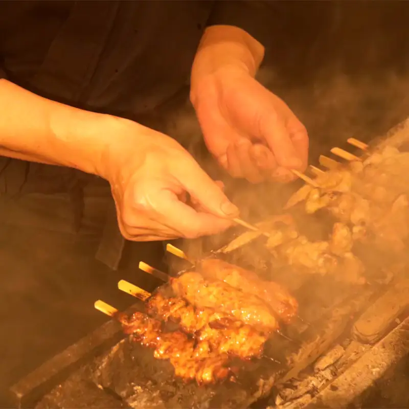 福島ブランド鶏 会津地鶏の炭火やきとり 10本セット（5種2本ずつ） 焼き鳥 串焼き 鶏肉 むね もも 手羽 つくね 皮 たれ 塩 食べ比べ 大容量 詰合せ  FAG-0078