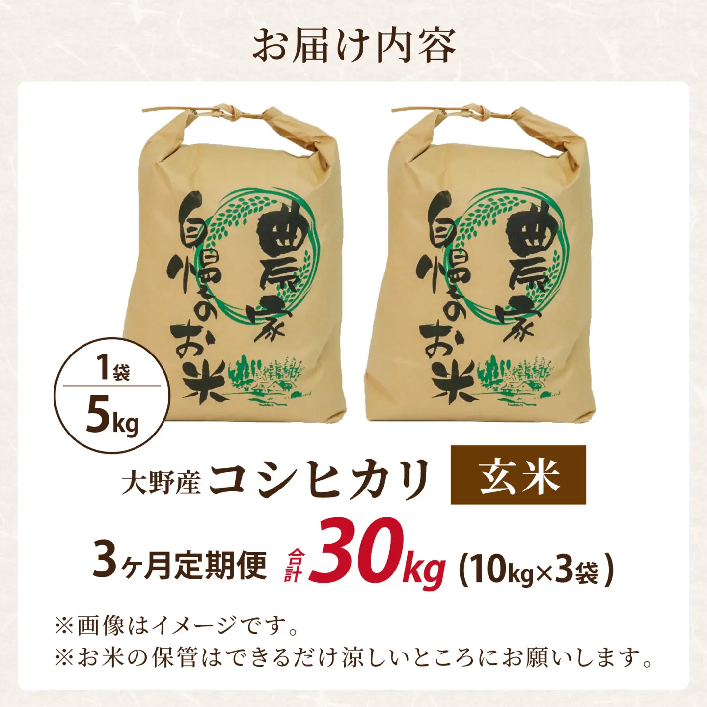 令和8年産 新米 こしひかり 10kg 3回定期便 玄米