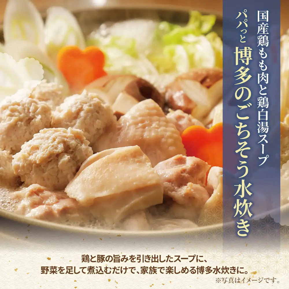 Z59-47 訳あり 水炊き2人前と辛子明太子1個セット 水炊き