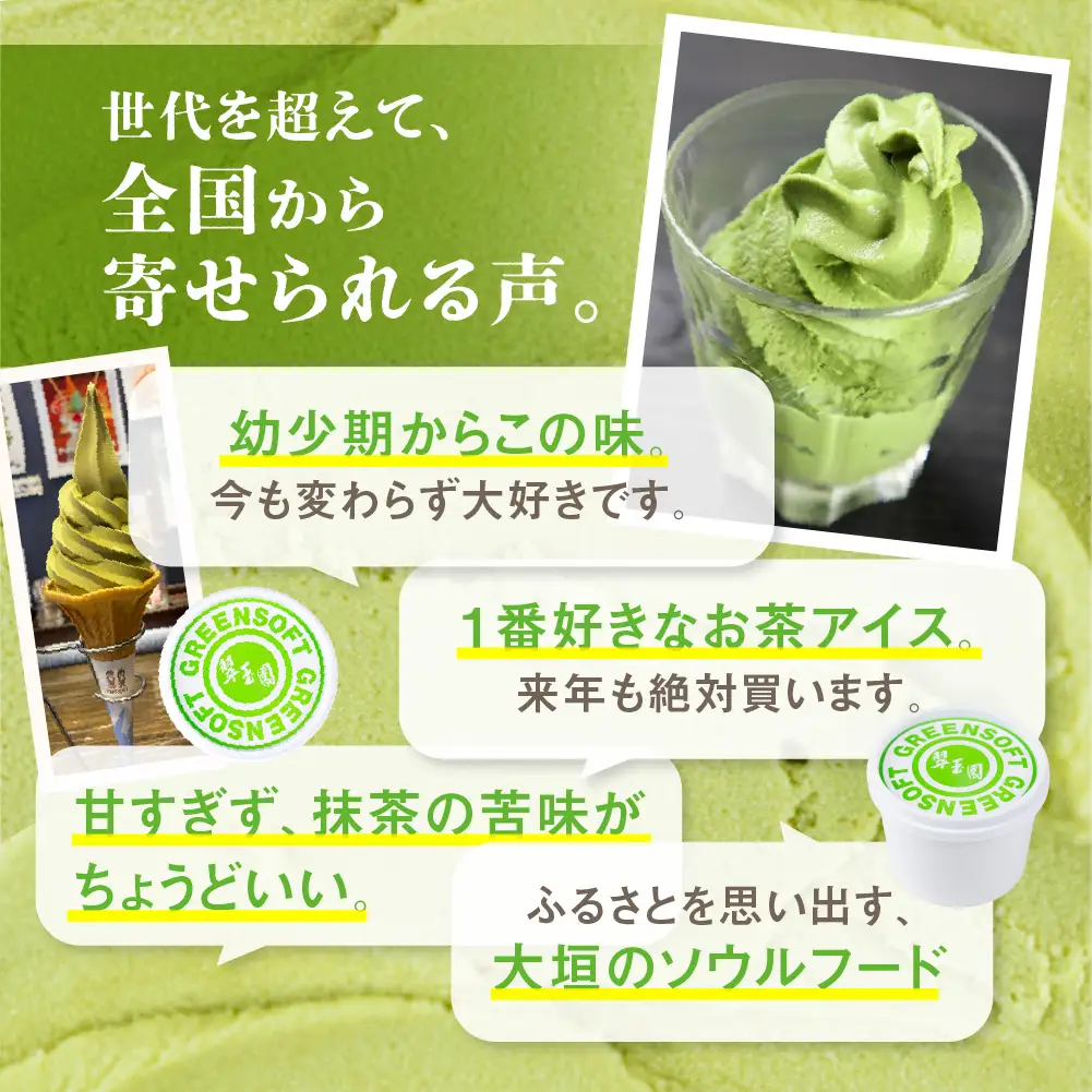 【ふるなびWEEK対象】抹茶アイス グリーンソフト 12個｜アイス