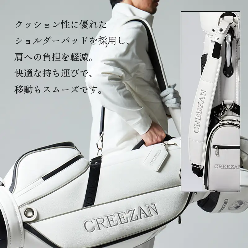 CREEZAN GOLF ゴルフバッグ クリーザンゴルフ キャディーバッグ CCGJ-018 ブラック / キャディバッグ ゴルフ用品 メンズ レディース