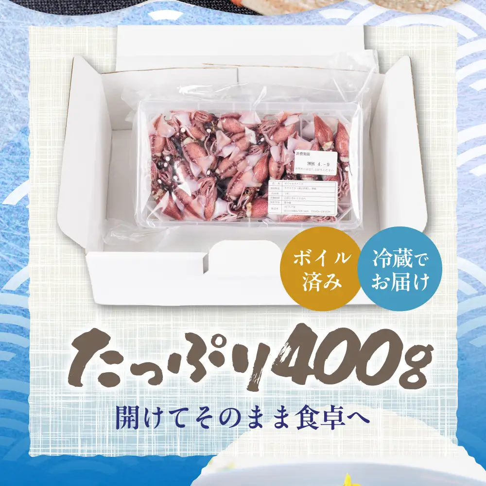 【先行予約】＜2027年3月以降順次発送予定＞朝獲れ 富山湾の旬 ボイルほたるいか 400g 冷蔵