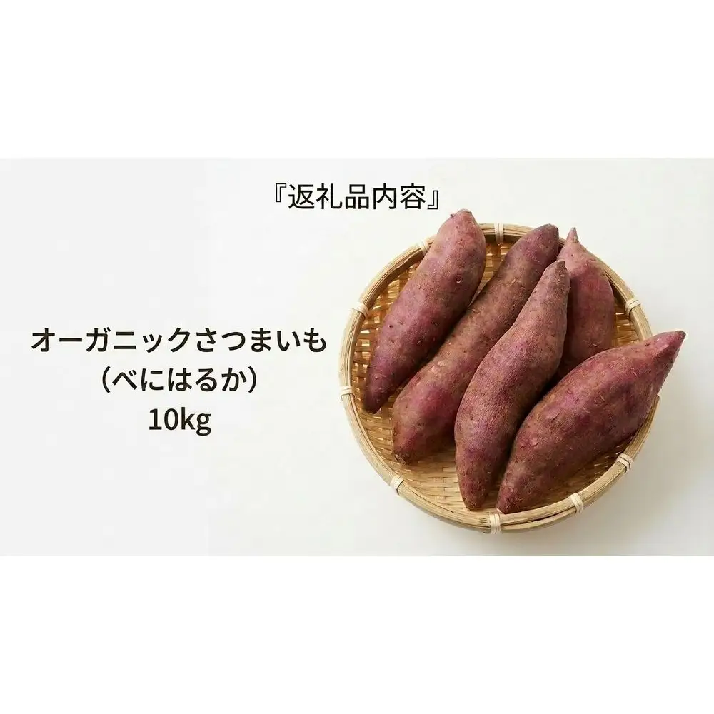 ＜ 先行予約 ＞ オーガニック さつまいも べにはるか 10kg サツマイモ 紅はるか いも イモ 芋 有機栽培 有機野菜 化学農薬不使用 化学肥料不使用 焼き芋 大学芋 北海道 安平町 安平
