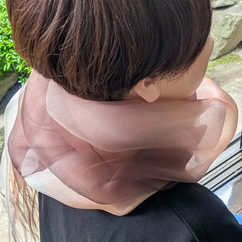 ダブルエアリーストール チョコ ファッション小物 ファッションアイテム 服飾品 ファッション 川俣町 福島県 FAF-0232