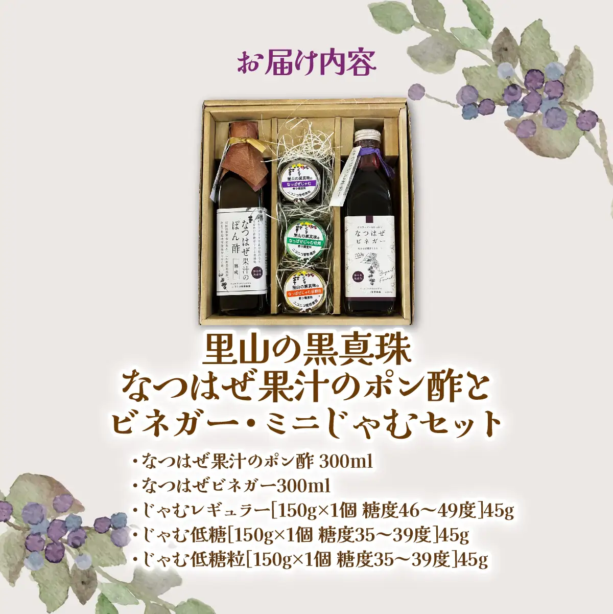 【ジャパン・フード・セレクション グランプリ受賞！】なつはぜ果汁のポン酢とビネガー 各300ml、ミニジャム45g×3 ITTAA009