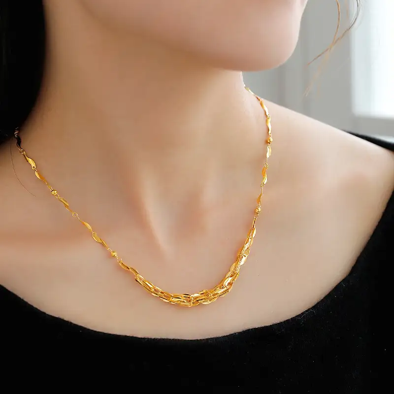 K24 pure gold Crown/ピュアゴールド クラウン ネックレス14566
