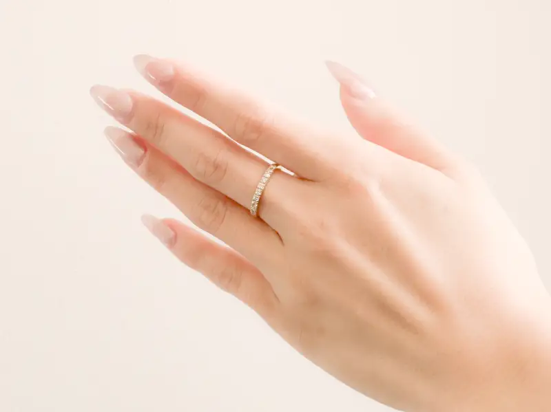 K18ダイヤモンドラインリング　0.3ct　(463454)