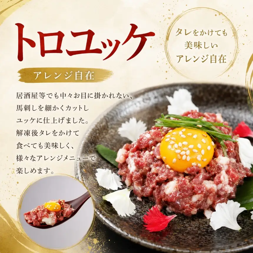 海外産 馬刺し 4種セット 500g（赤身、フタエゴ、サガリ、トロユッケ） 馬刺しの長野屋【011-b9】