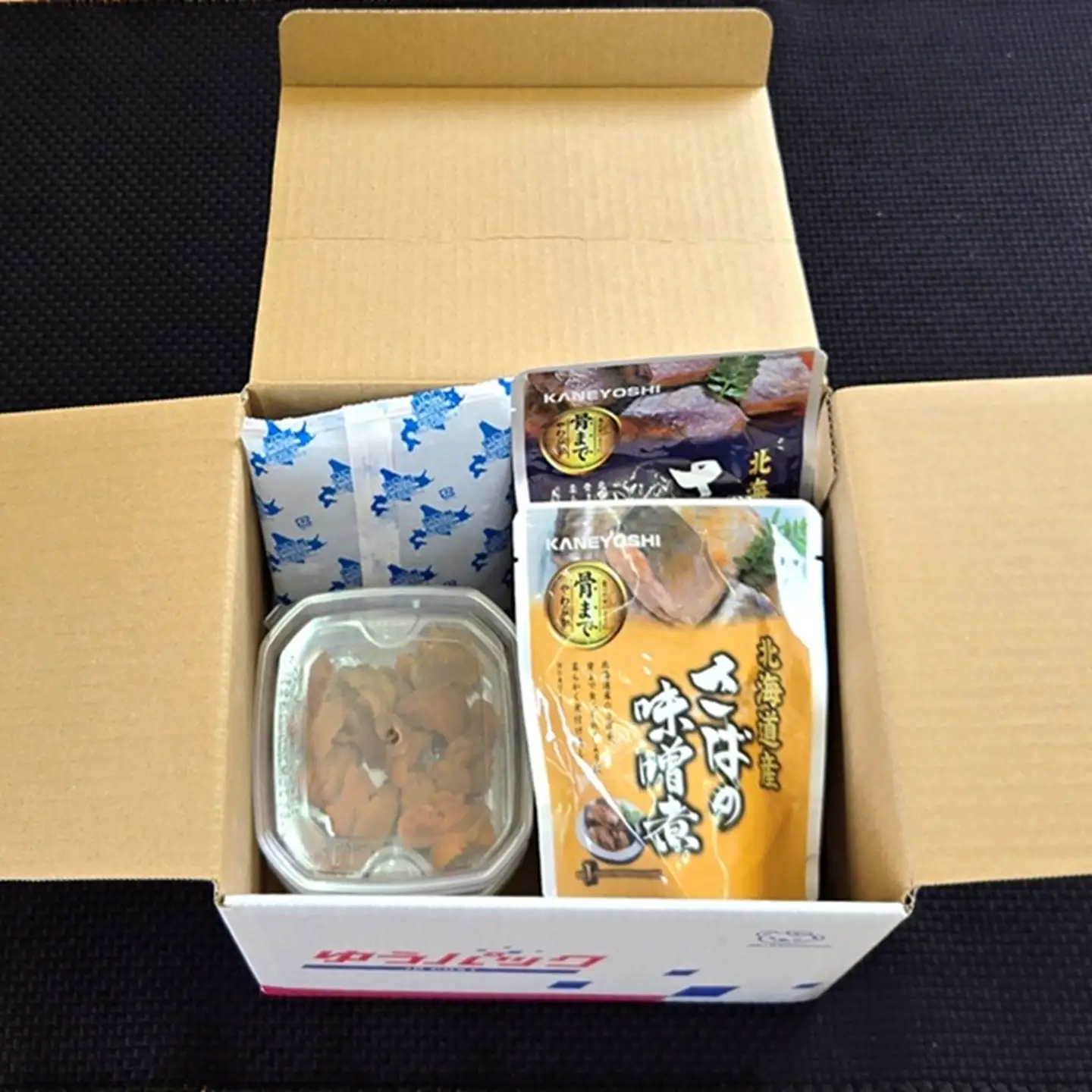 エゾバフンウニ塩水パック約60g～70g×2P・さんま旨煮×6P・さば味噌煮×6P[10月下旬以降発送] B-71030