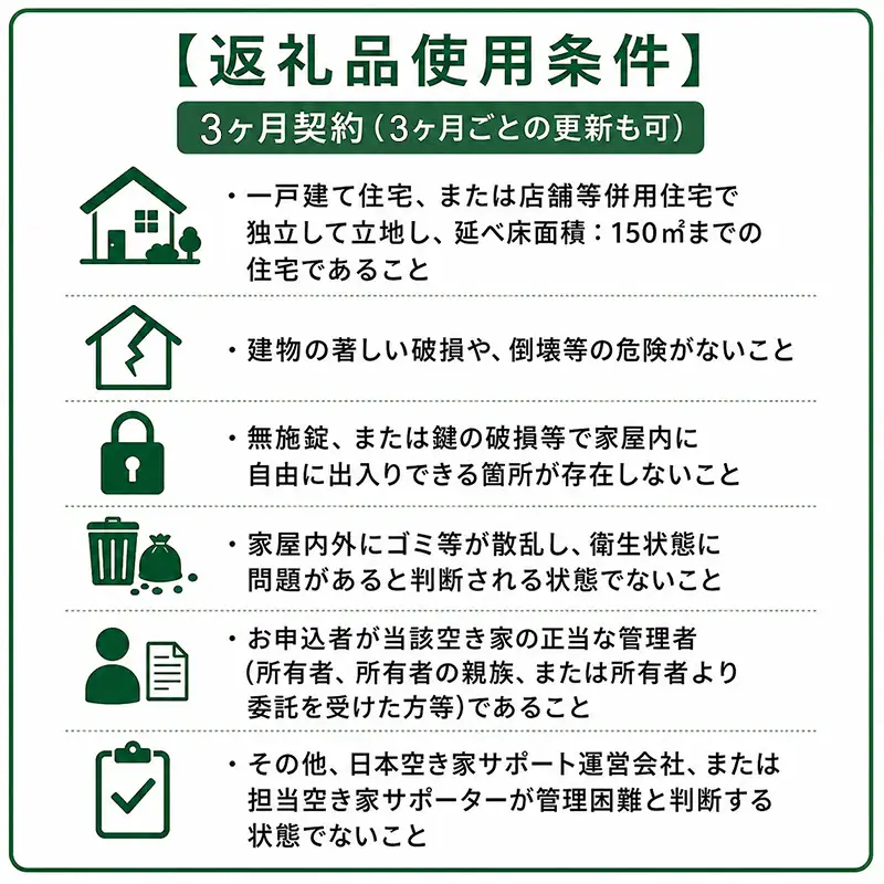 空き家管理サービス 3ヶ月：スタンダードプラン「室内」「屋外」