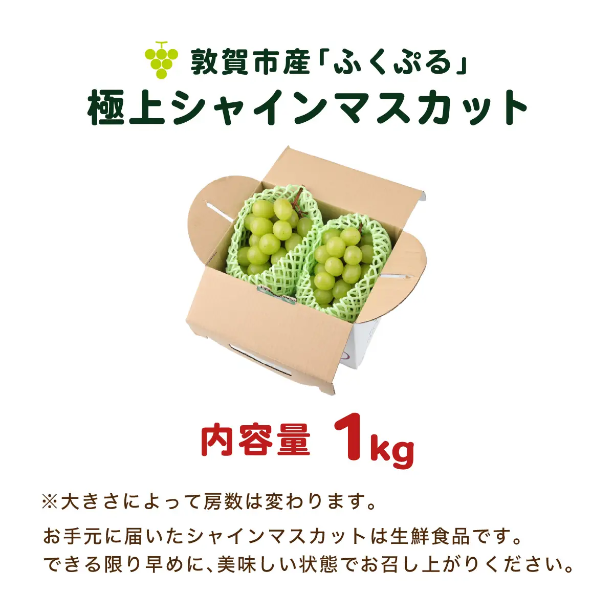 シャインマスカット ふくぷる 1.0kg [003-a103]