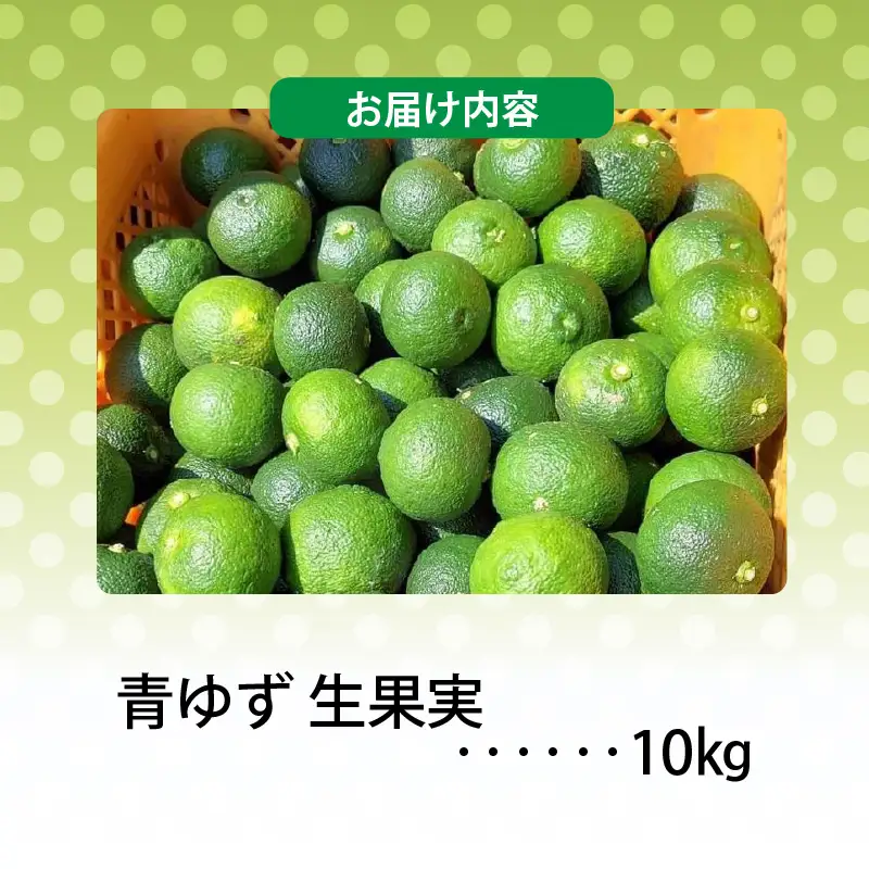 訳あり 青ゆず生果実　どっさり10kg _MM0108