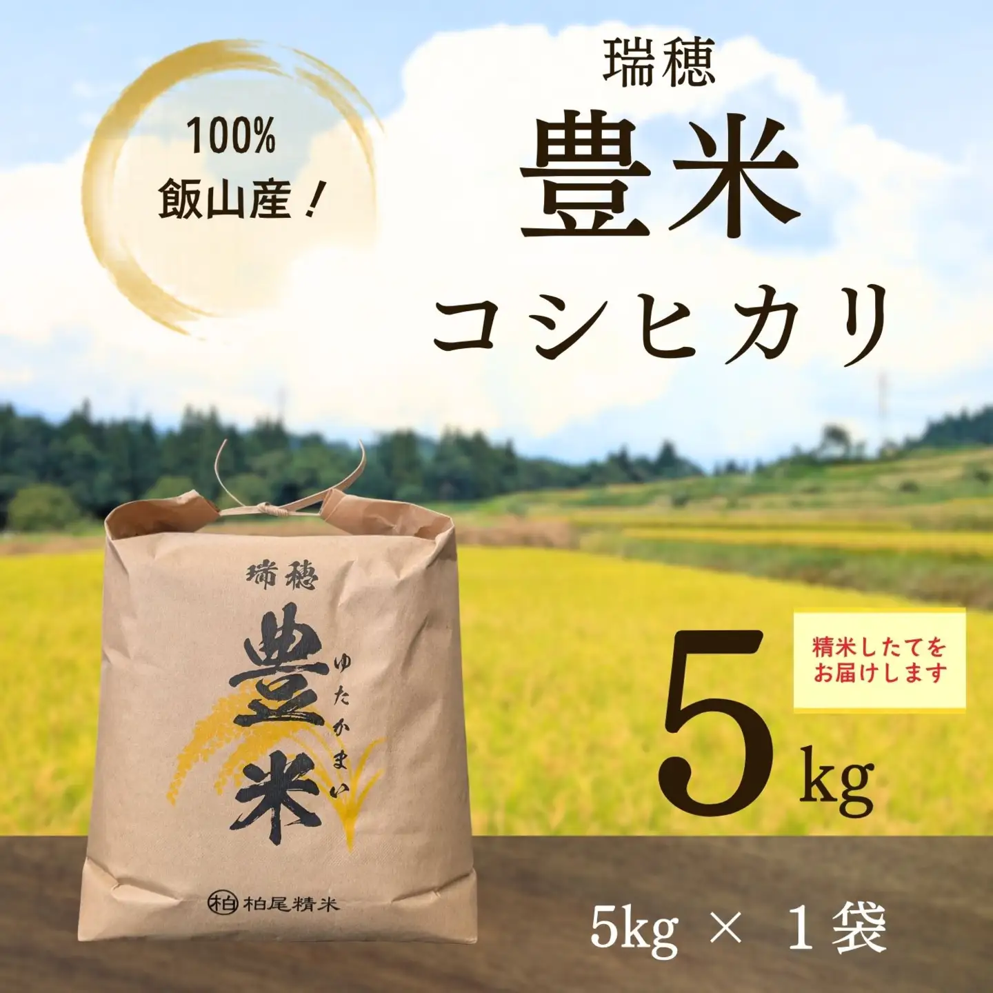 【先行予約】《 令和８年産 新米 》 こしひかり 精米 5kg （5kg×1袋）瑞穂 豊米《 2026年10月上旬より出荷 》(Cl-001）