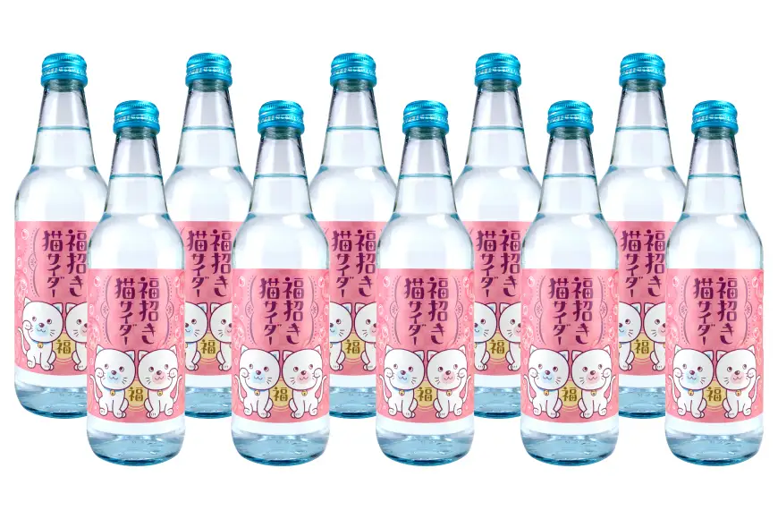 サイダー 福招き猫サイダー 340ml × 10本
