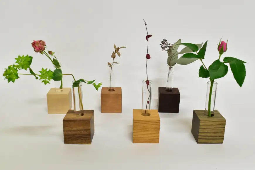 雑貨 花瓶 キューブ 一輪挿し モンキー