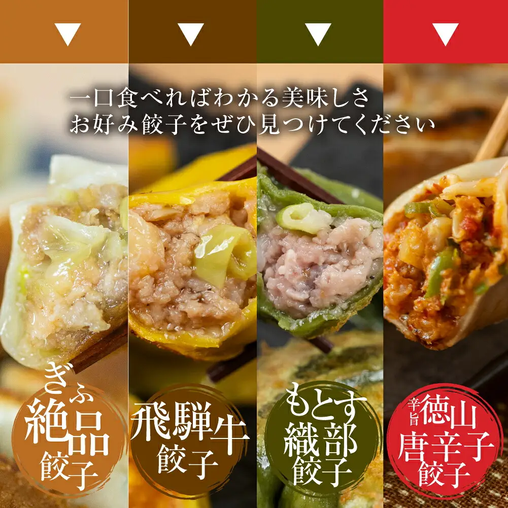 辛旨餃子 ミックス 4種 80個 冷凍餃子 食べ比べ メガ盛り 業務用 ぎょうざ ギョウザ 冷凍 グルメ お取り寄せ グルメ 冷凍食品 国産素材 ジューシー もちもち [mt2219] 16000円 