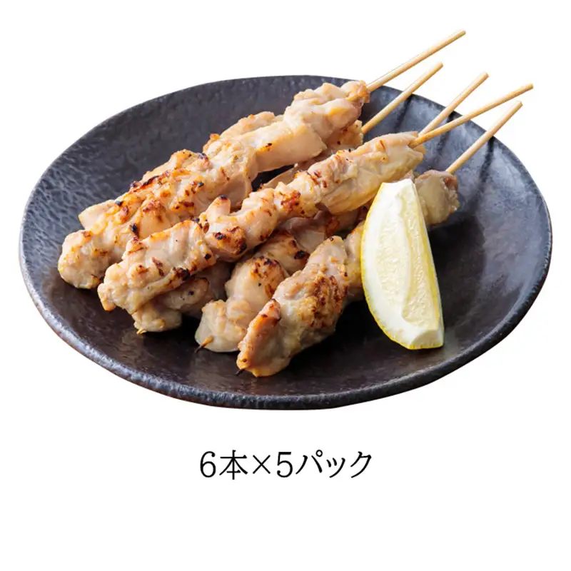 九州産若鶏の串焼き 30本セット(6本×5パック) 冷蔵 [おつまみ レンチン 焼鳥 焼き鳥 やきとり おつまみ もも 能勢どん ワンストップオンライン] TF0797-P00016 