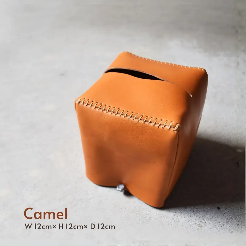 Teha’amana Tissue Box Cube basic ティッシュボックス キューブ ベーシック キャメル
