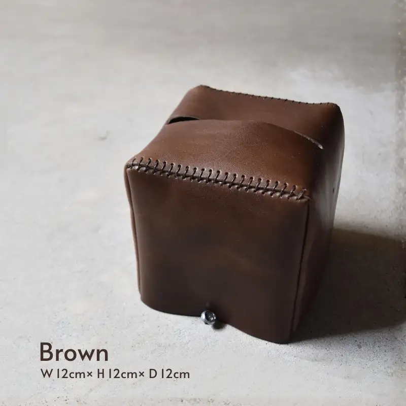 Teha’amana Tissue Box Cube basic ティッシュボックス キューブ ベーシック ブラウン