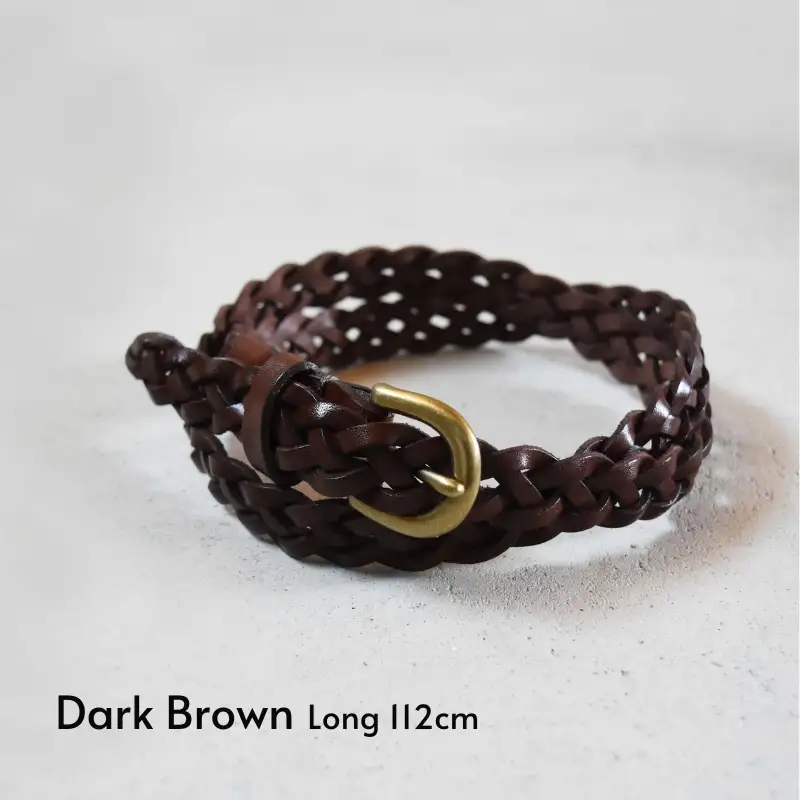 Teha’amana Mesh Belt 20mm メッシュベルト ダークブラウン ロングサイズ