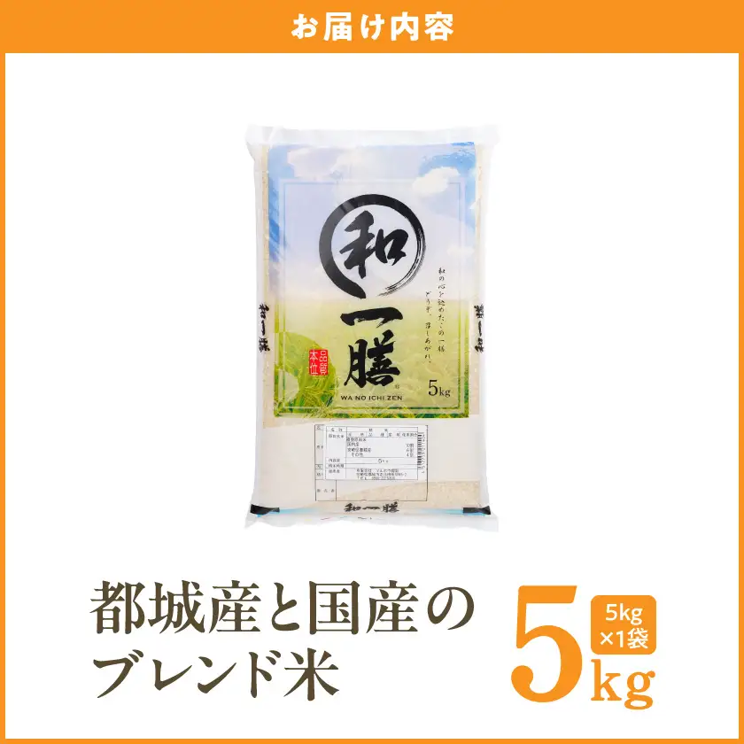 都城産と国産のブレンド米 5kg〔AAE-15-014-5kg〕_(都城市)