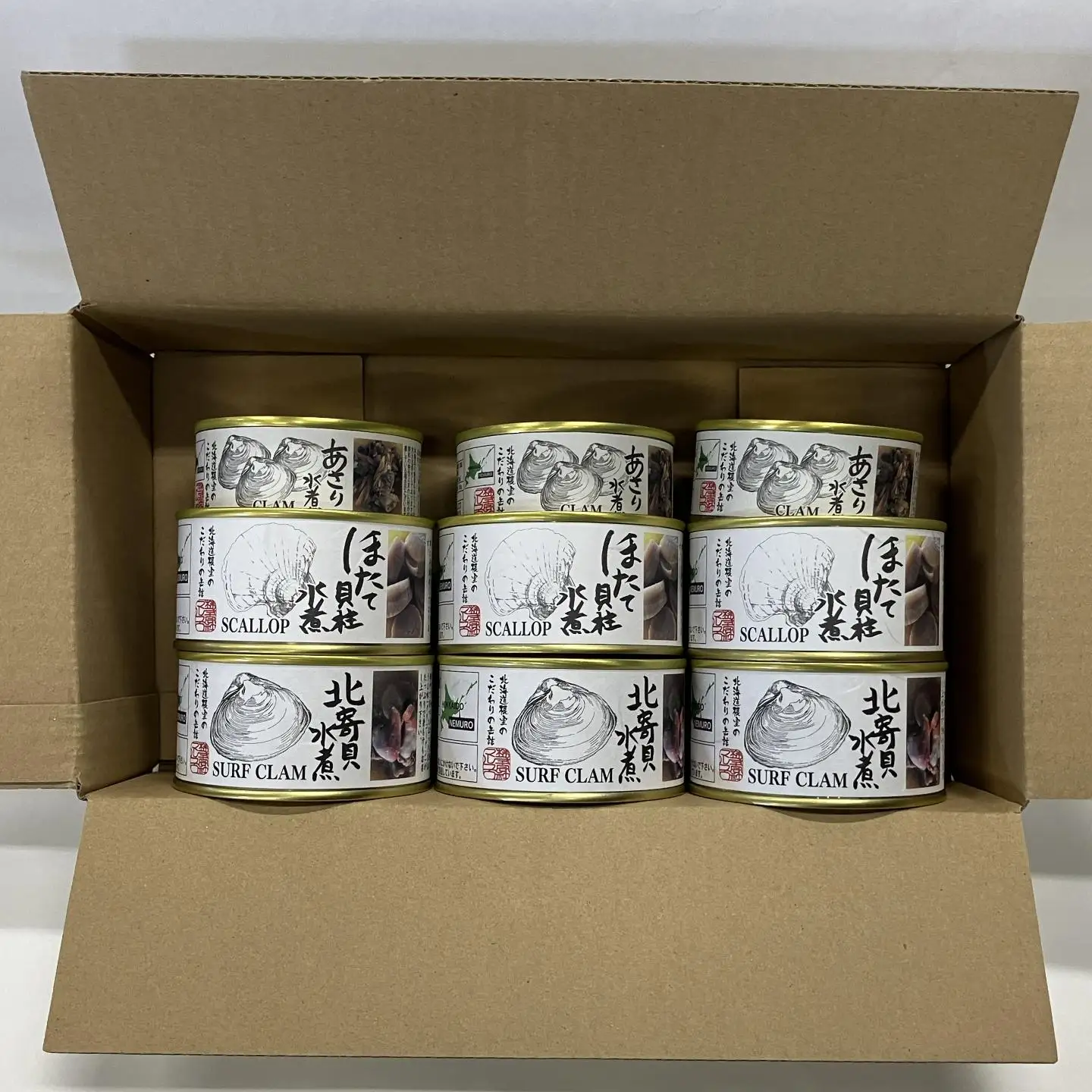貝の缶詰セット×各3缶(計9缶) D-78019