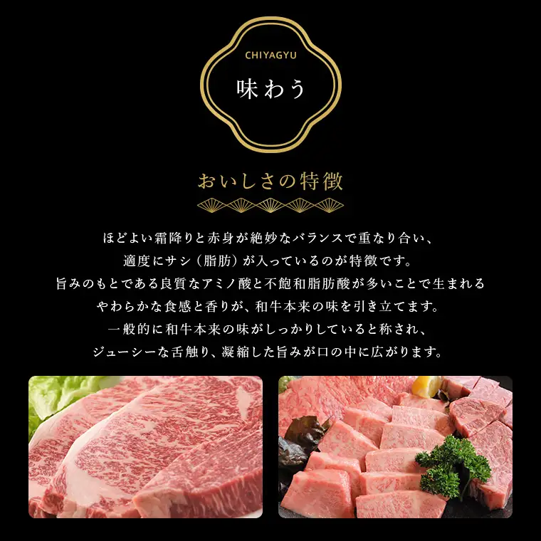 特選千屋牛 ステーキ 300g（サーロイン150g リブロース150g）