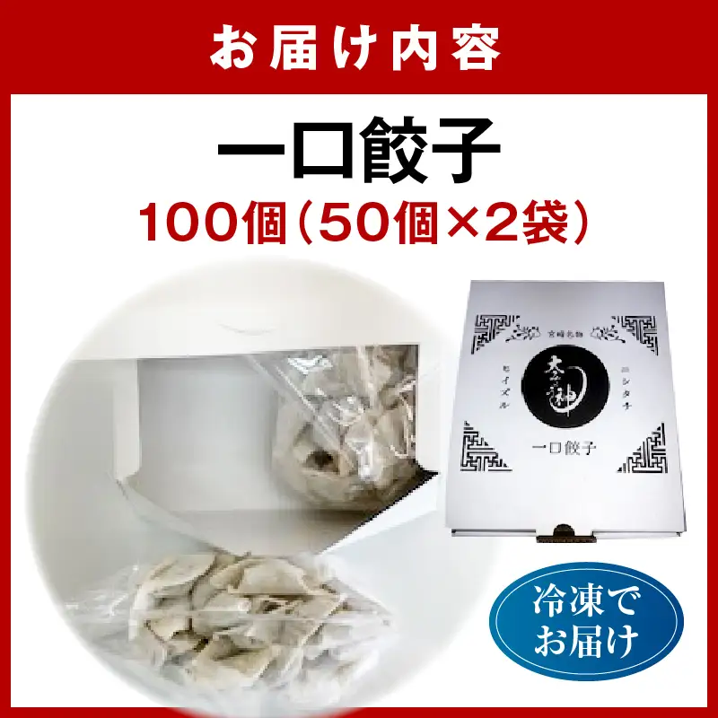 一口餃子 100 個入りタレ２個_kn107-002