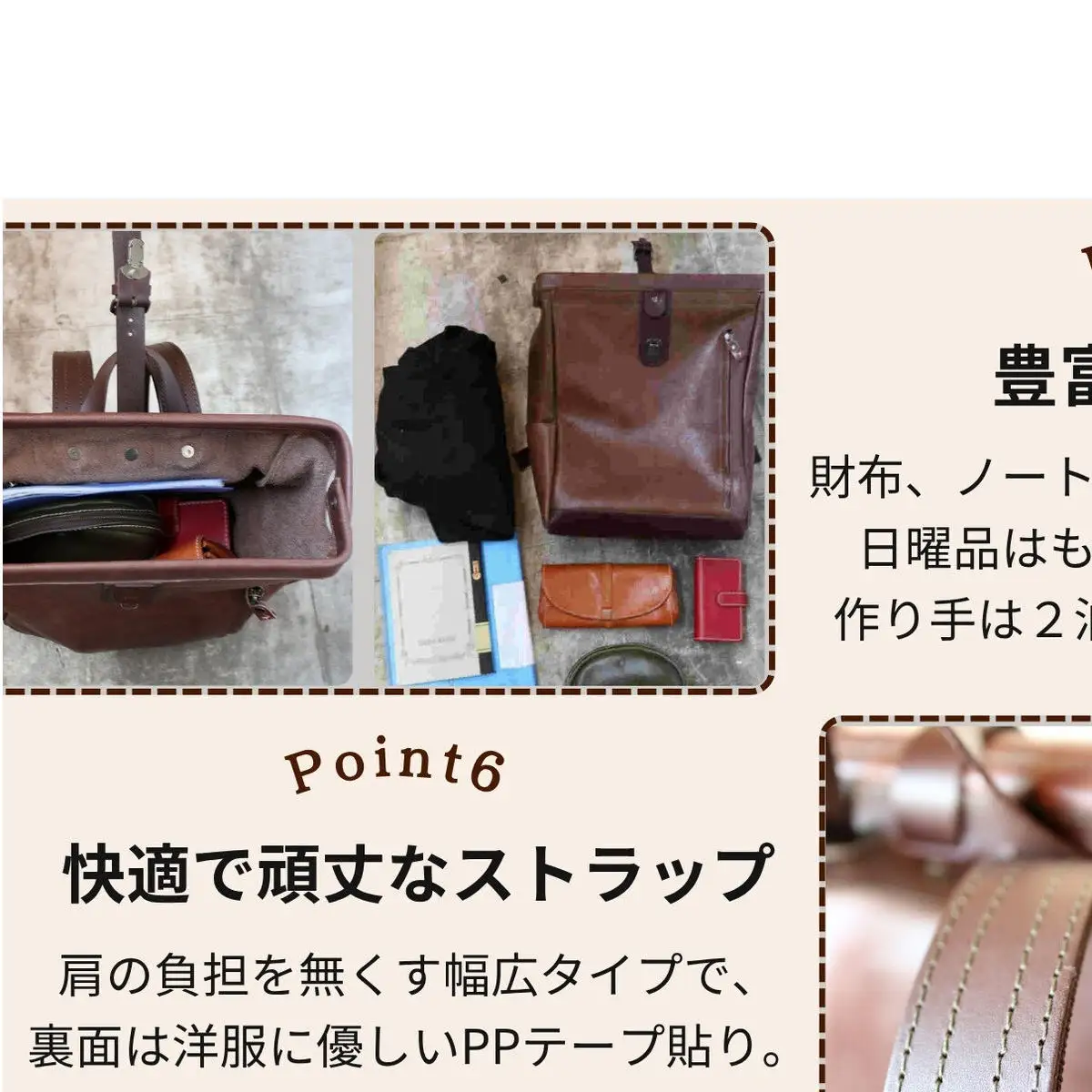 大容量がまぐちリュック Lサイズ【グレー】 博多革工房 Japlish ジャプリッシュ

