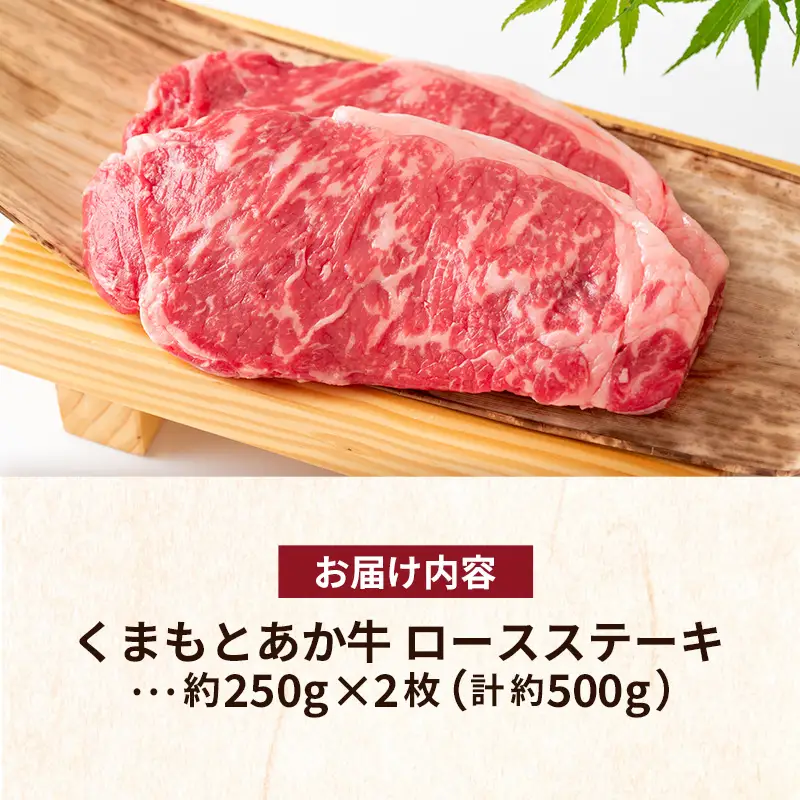 くまもとあか牛 ロースステーキ 約500g GI 認証 - 肉 牛肉  和牛 熊本県 甲佐町